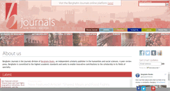Desktop Screenshot of journals.berghahnbooks.com